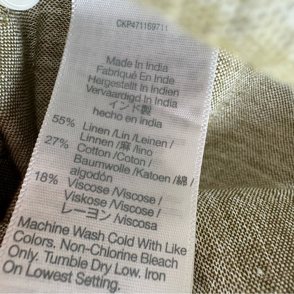 Madewell Linen-Blend Alexandra Button-Front Short Sleeves Dress Size S - Picture 7 of 8